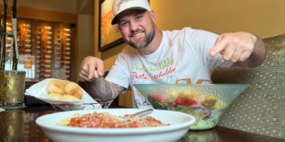 The Olive Garden Never Ending Pasta Pass Returns Today at 2PM ET (Just 10K Available!)