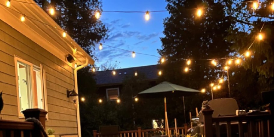 Huge 54-Foot String Lights with Remote Just $14.99 on Amazon (Easy Patio Upgrade!)