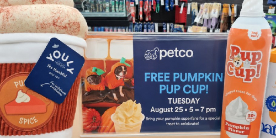 Petco Is Giving Pets FREE Pumpkin Pup Cups on August 25!