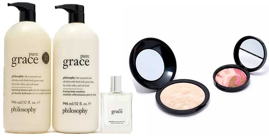 philosophy bottles and laura geller makeup