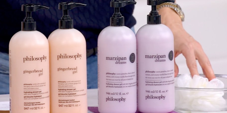 philosophy shower gel bottles