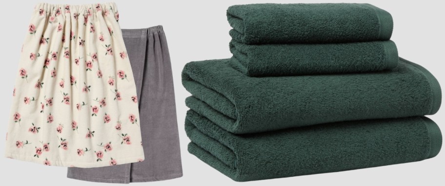 towel wraps and towel set