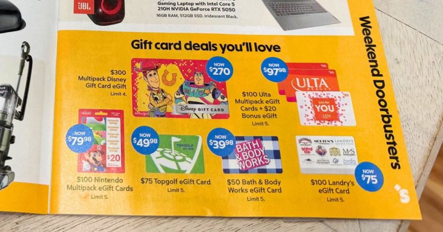 Sam’s Club Doorbusters Start 11/6 | HUGE Savings on Gift Cards, Toys, Clothing, & More!