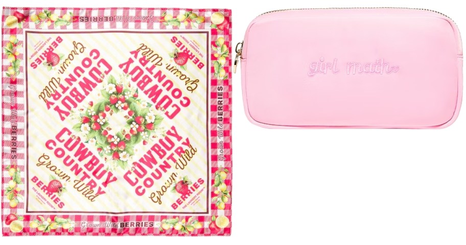 cowboy scarf and zipper pouch