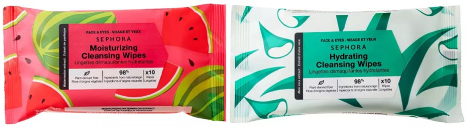two sephora wipes packs