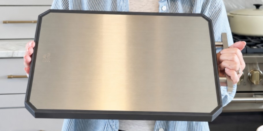 Dual-Sided Stainless Steel Cutting Board Only $11.99 Shipped for Prime Members