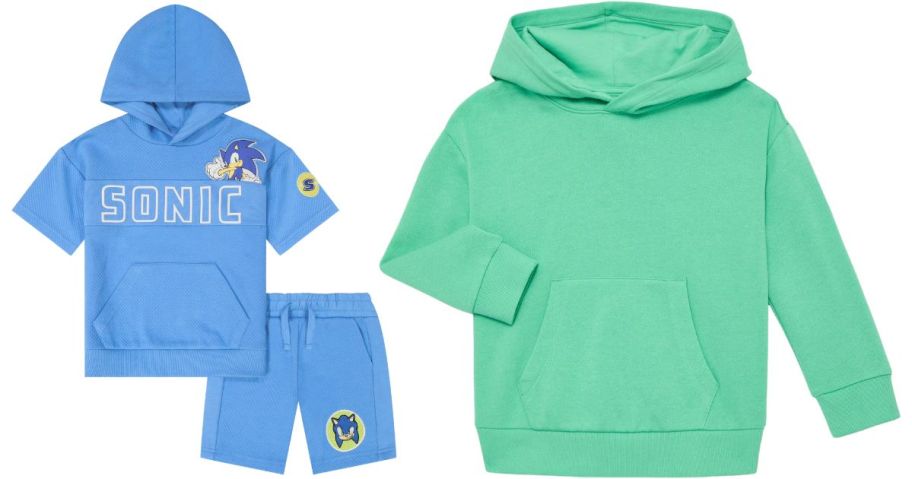 sonic outfit and green wonder nation hoodie
