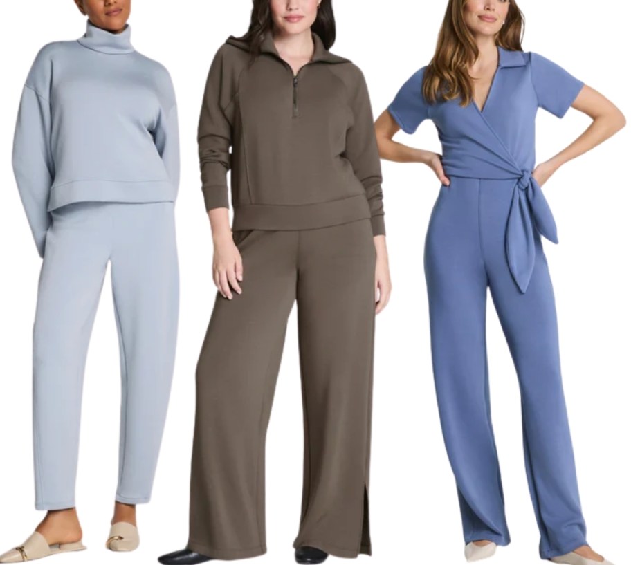 womena wearing spanx air essentials sports wear