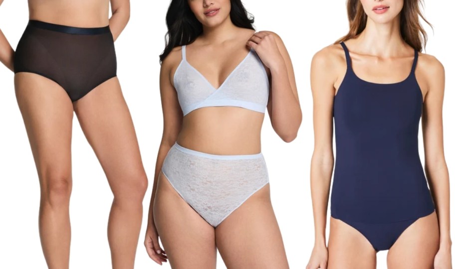 women wearing spanx shapewear underwear 