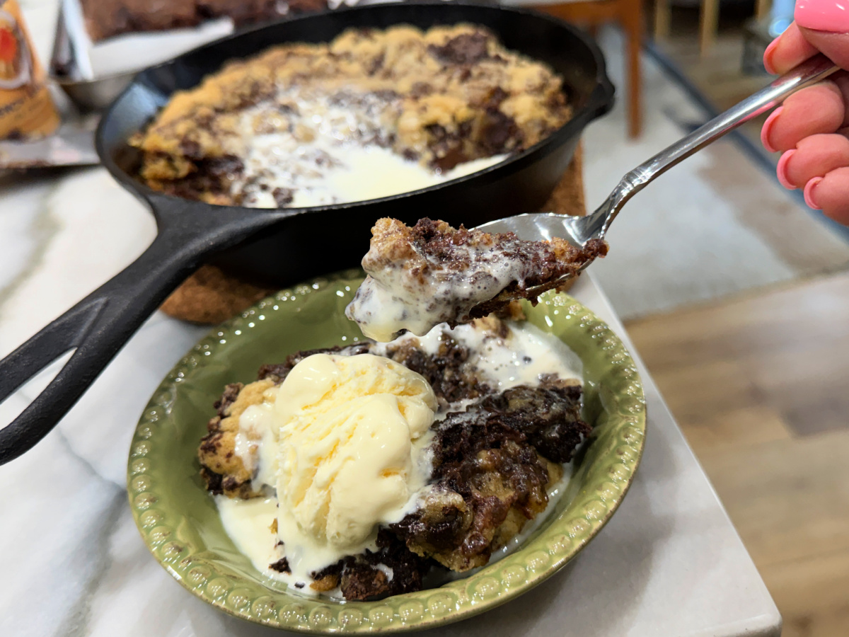Chocolate Chip Cookie with Gooey Brownie Bites!