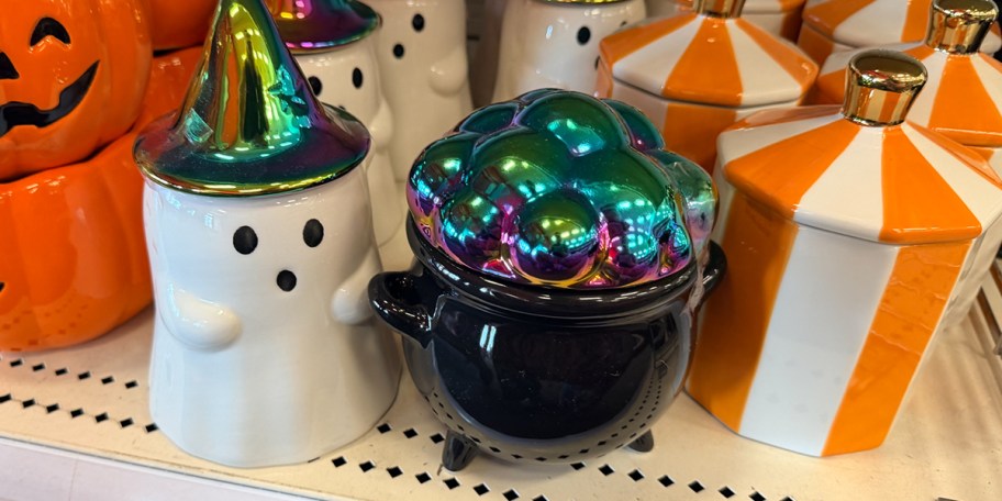 ghost, cauldron, and tent jars 
