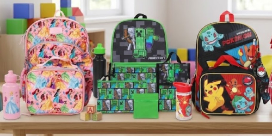 Kids Character Backpack 5-Piece Sets from $18 on Target.com (Disney, Pokémon, Hello Kitty, & More!