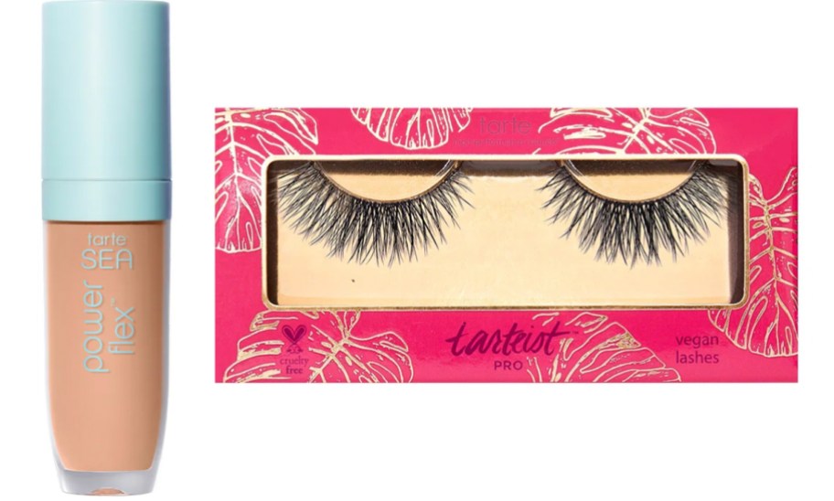 concealer and lashes