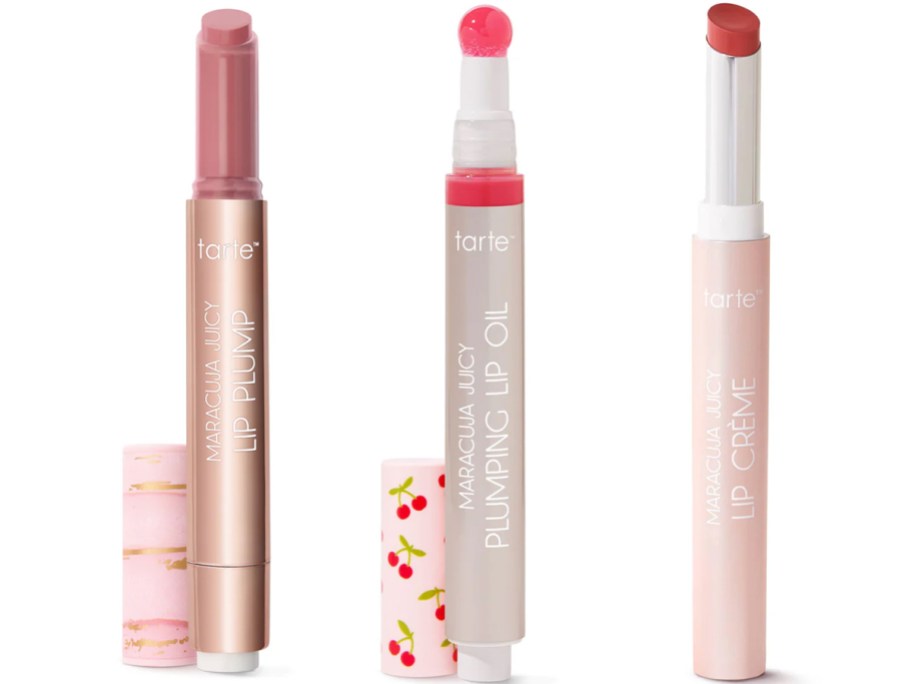 three lip plumps and cremes