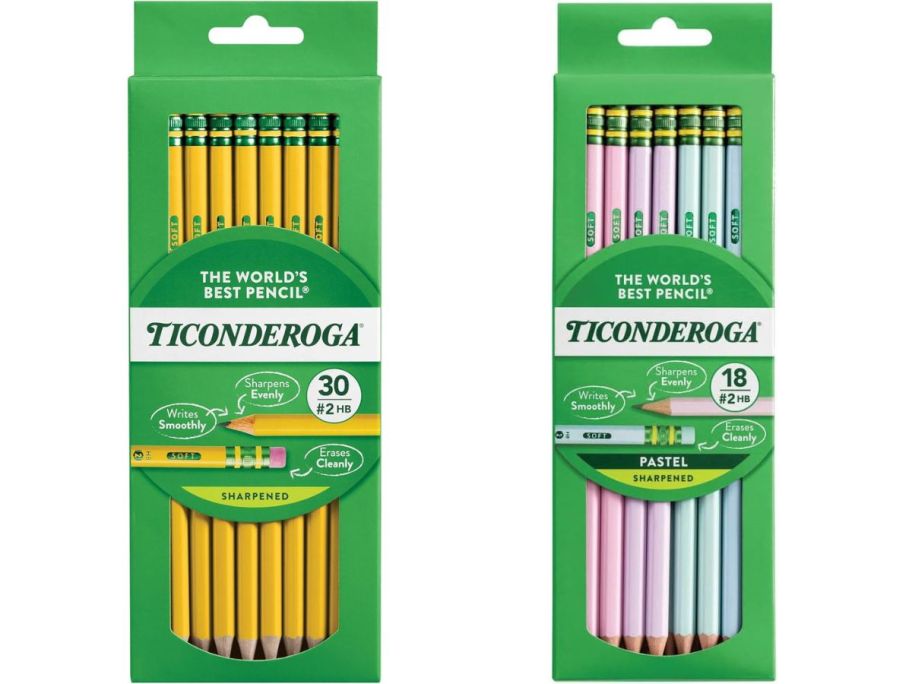 two packs of ticonderoga pencils