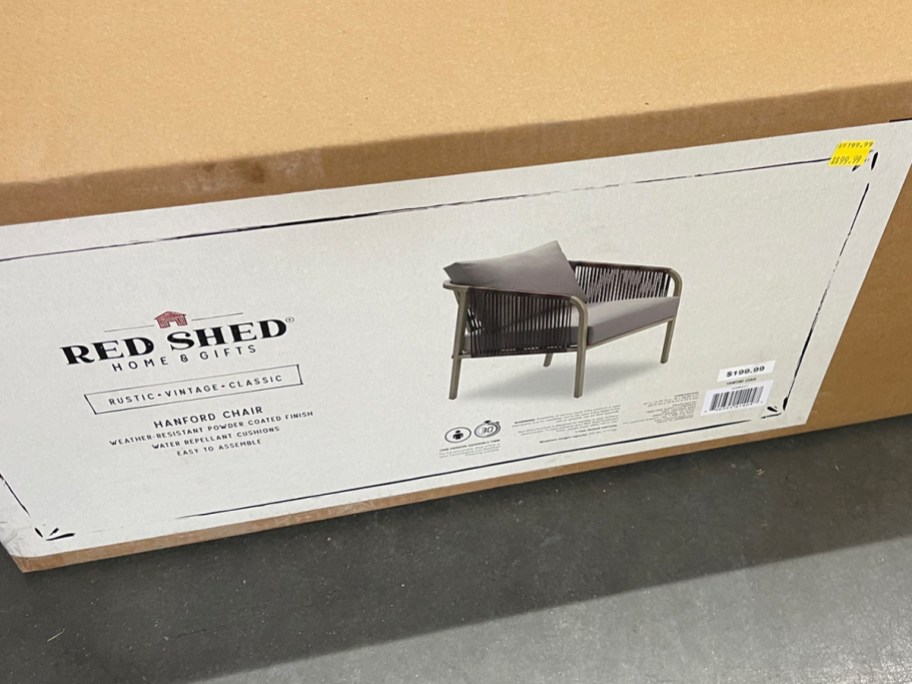 gray chair in box