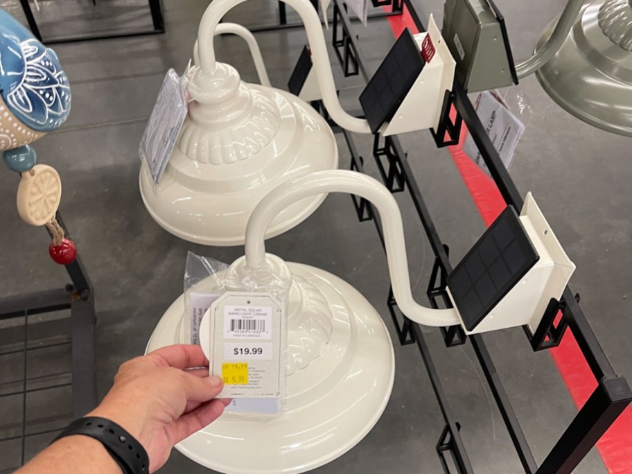 white solar lamps hanging