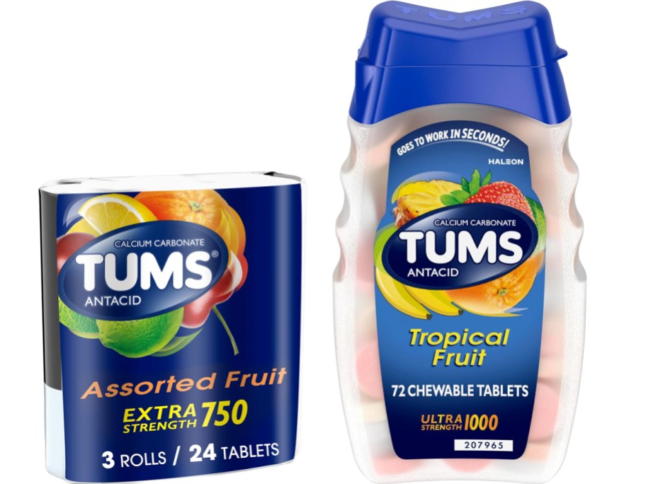 tums medicine pack and bottle