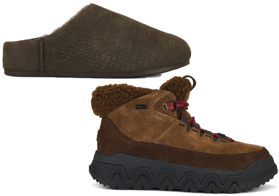 brown ugg slippers and boots 