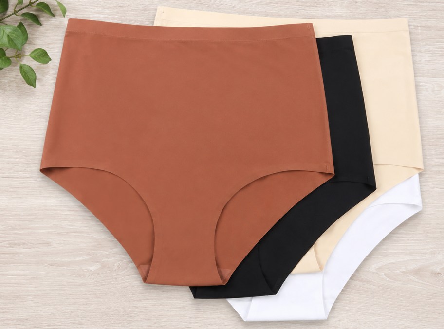 stack of women's underwear on a table