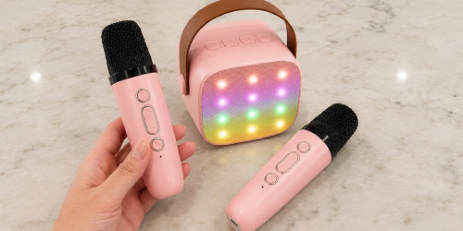 Kids Karaoke Machine w/ 2 Microphones Only $9.99 on Amazon