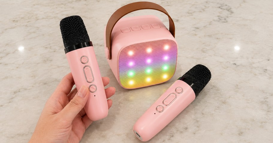 Kids Karaoke Machine w/ 2 Microphones Only $9.99 on Amazon