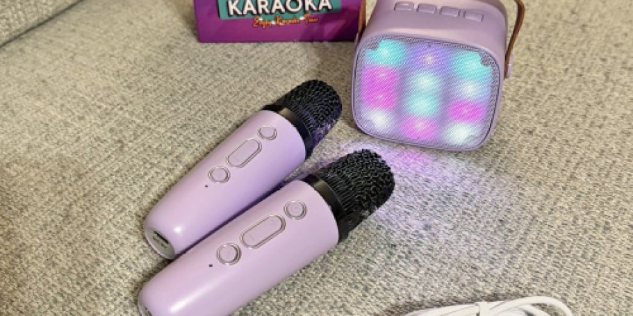 Kids Karaoke Machine w/ 2 Microphones Only $9.99 on Amazon