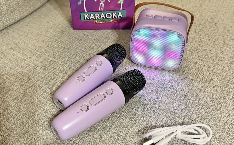 Kids Karaoke Machine w/ 2 Microphones Only $9.99 on Amazon
