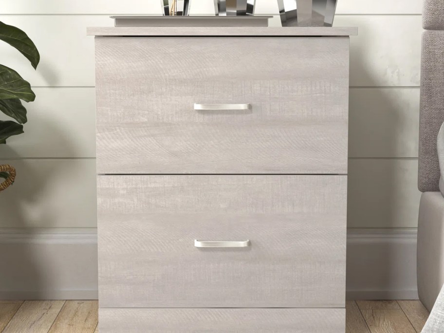 gray nightstand 
