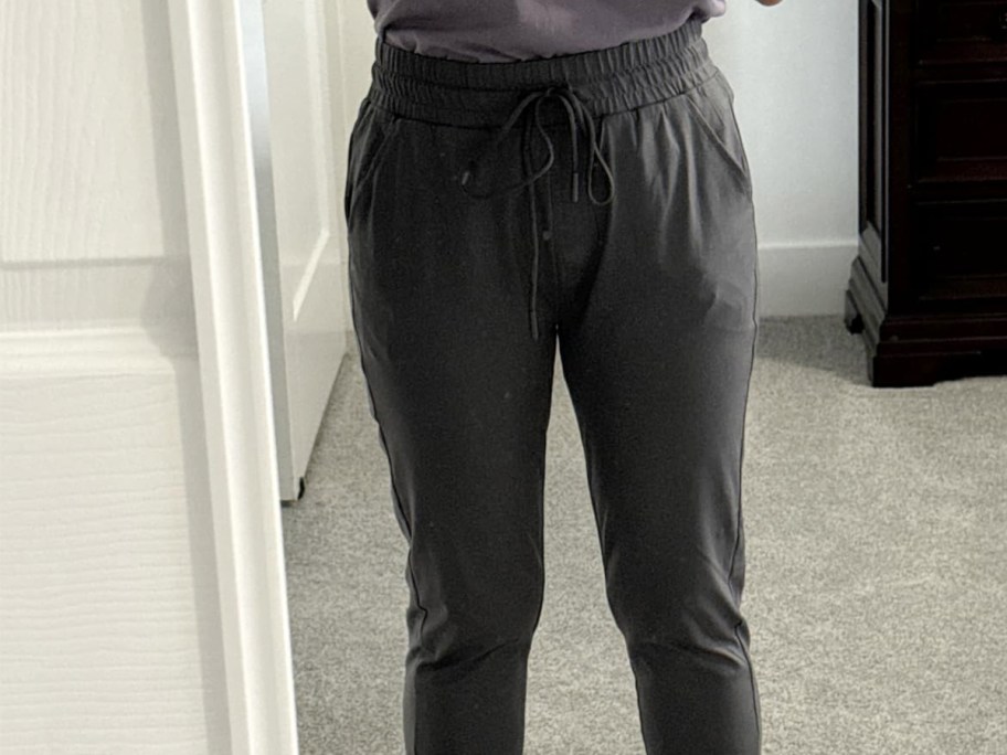 woman wearing joggers 