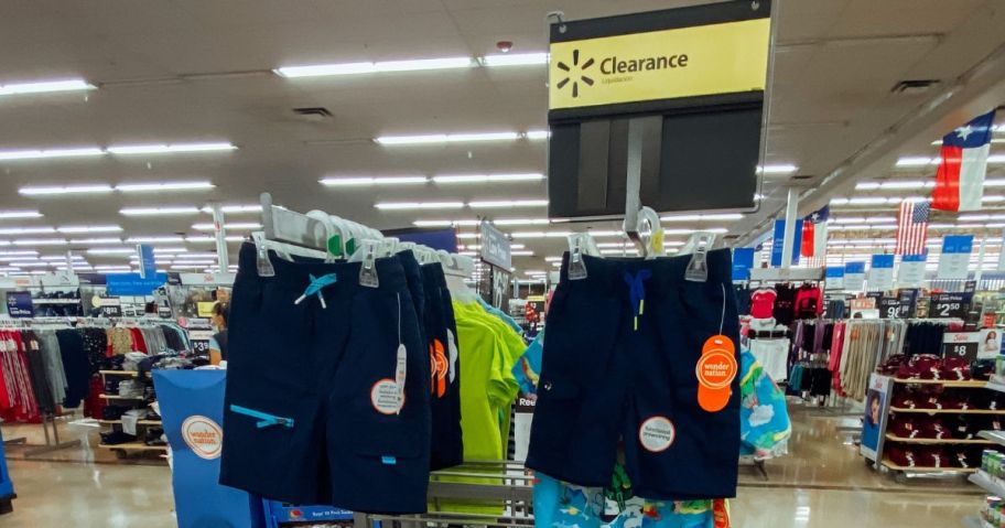 walmart clearance rack in store