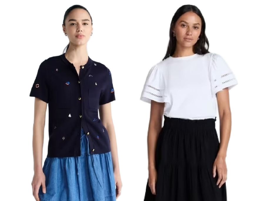 two women on a white background