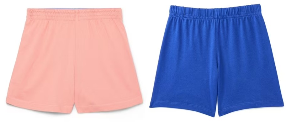 pink and blue kids shorts 