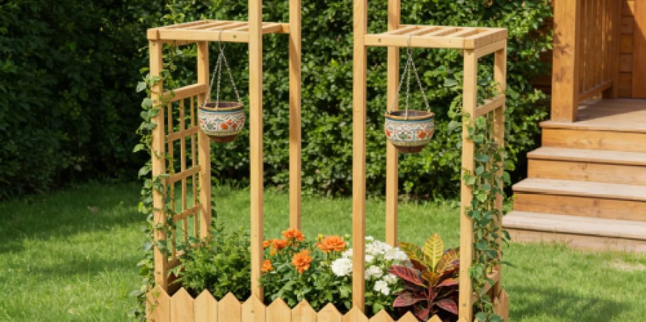 Wooden Planter Bed with Trellis Only $34.99 on Wayfair.com (Reg. $116)