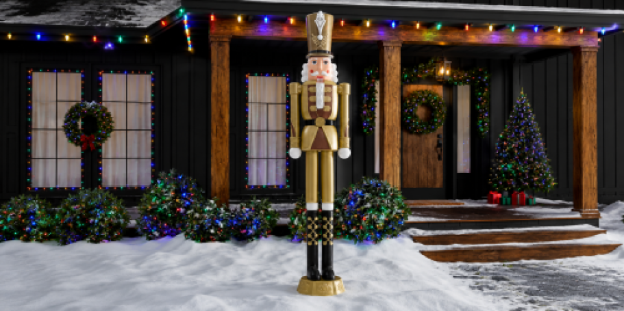 Make a BIG Holiday Statement w/ These 8-Foot Nutcrackers from Home Depot