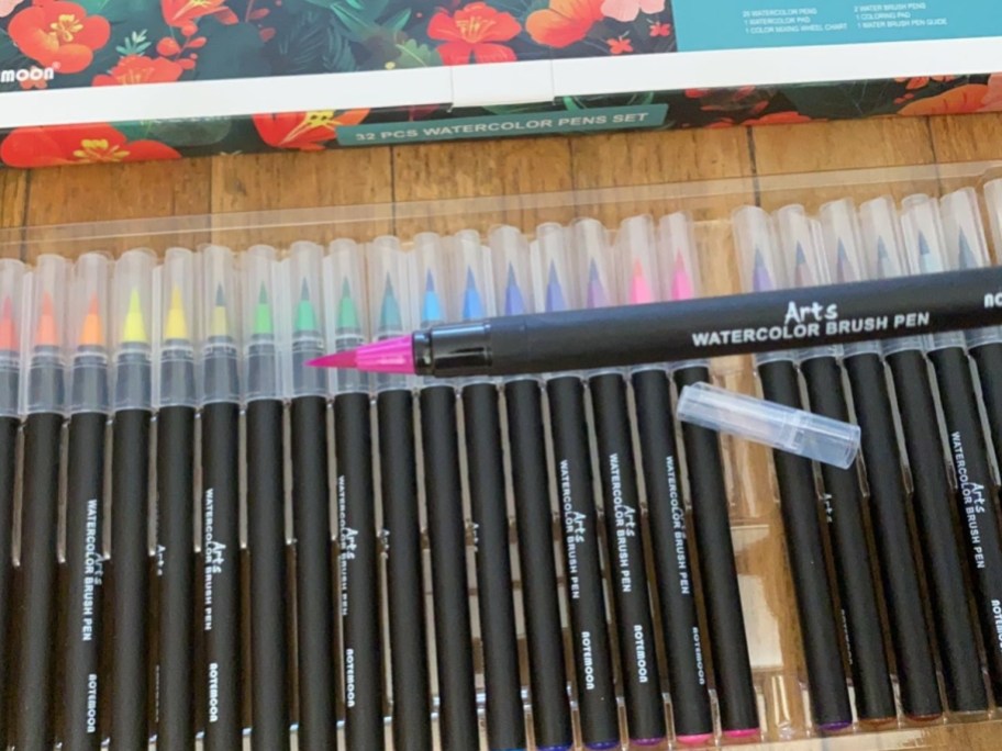 set of watercolor pens