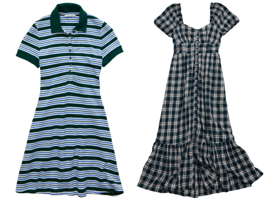 AE Polo Mini Dress and Short-Sleeve Midi Dress