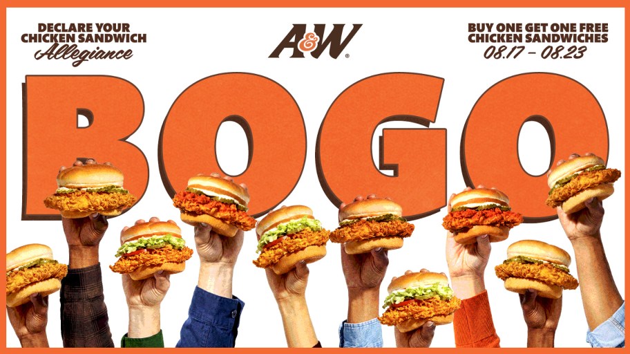 A&W Bogo chicken sandwich offer