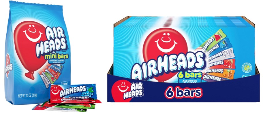 bag and box of Airheads candies