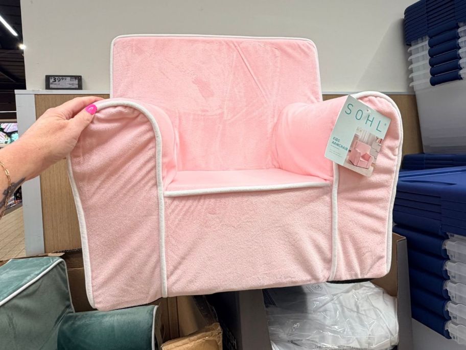 A pink kids SOHL Armchair