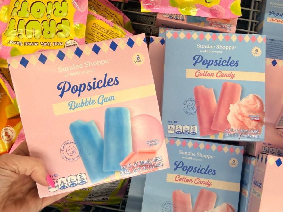 Sundae Shop Bubble Gum and Cotton Candy Pops at ALDI