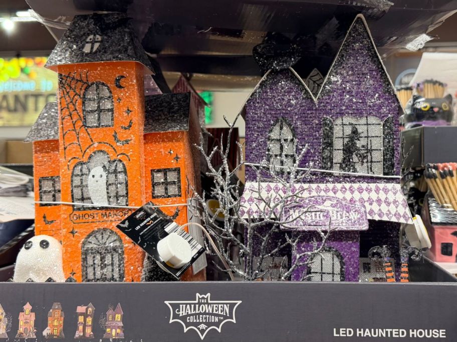 The Halloween collection LED Paper Halloween HOuses at ALDI