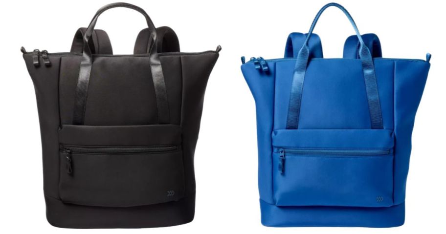 two All In Motion Faux Neoprene Tote Backpacks