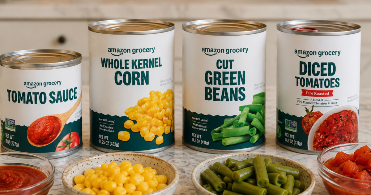 Amazon Grocery Canned Vegetables from 39¢ Shipped
