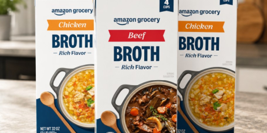 Amazon Grocery Broth 32oz ONLY 95¢ Shipped