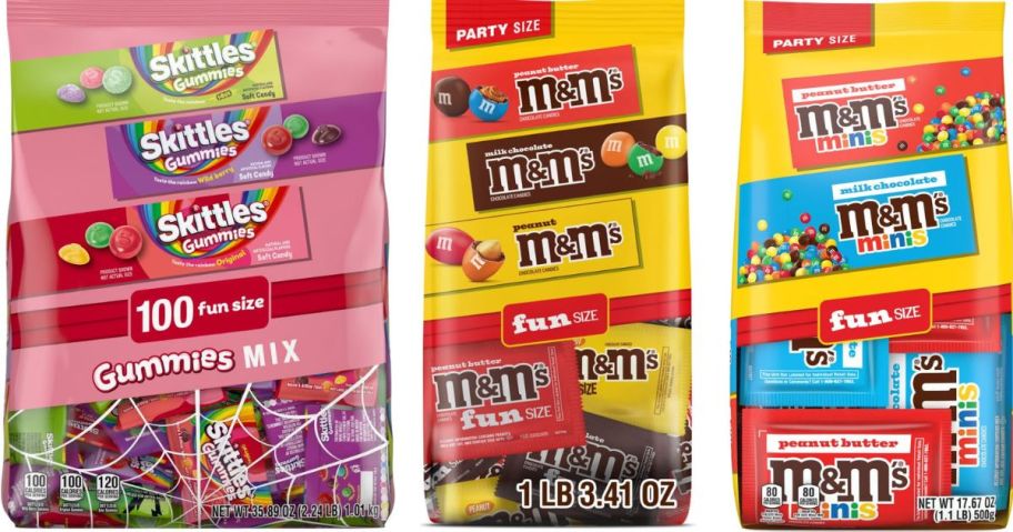 Stock images of 3 bags of Halloween Candy