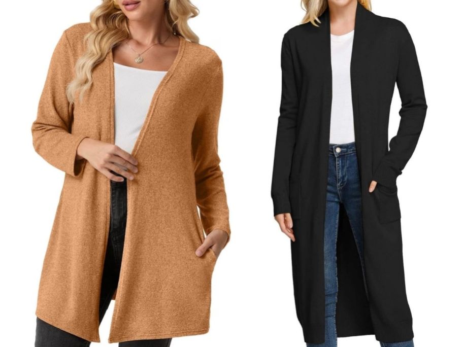 Amazon brown and black cardigan