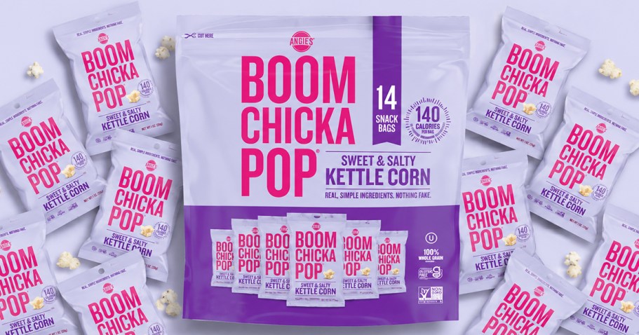 Angie’s BOOMCHICKAPOP Kettle Corn 14-Pack Just $7 Shipped on Amazon