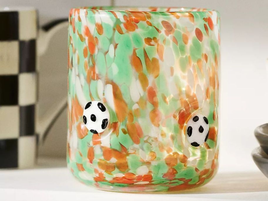 Anthropologie Sports Icon Juice Glass on shelf