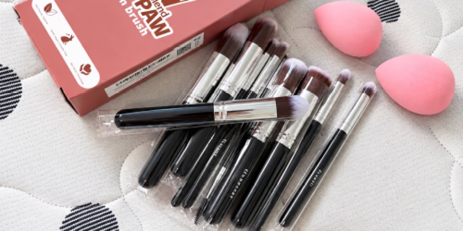 Makeup Brush & Blending Sponge 12-Piece Set Only $3.99 on Amazon
